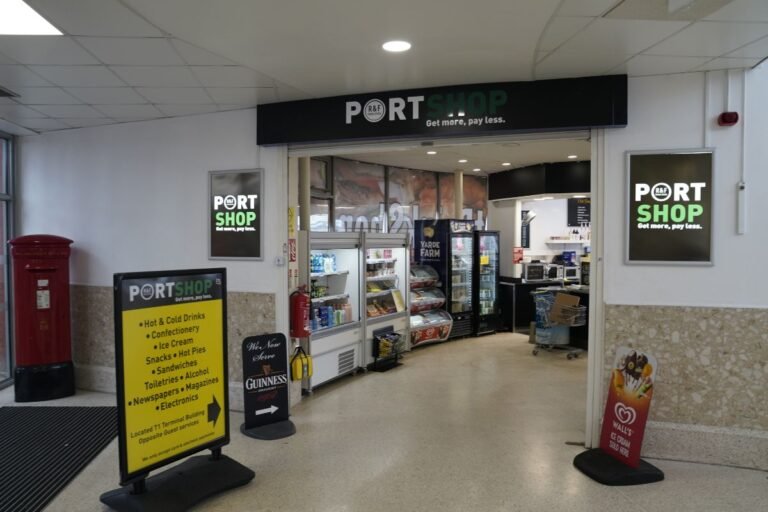 Shop inside ferry terminal
