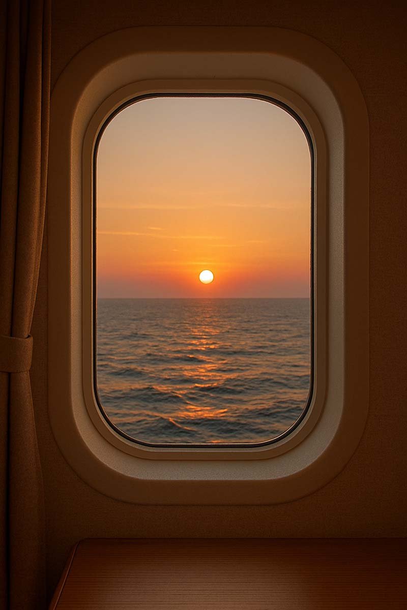 sunset ferry cabin