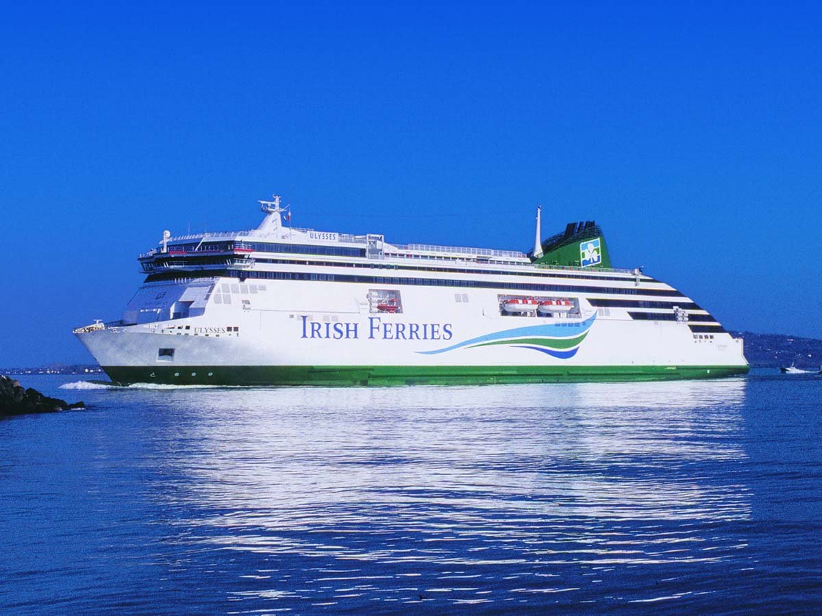 Large cruise ferry at dusk