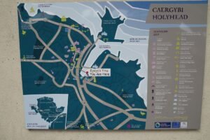 Map with legend of Holyhead area