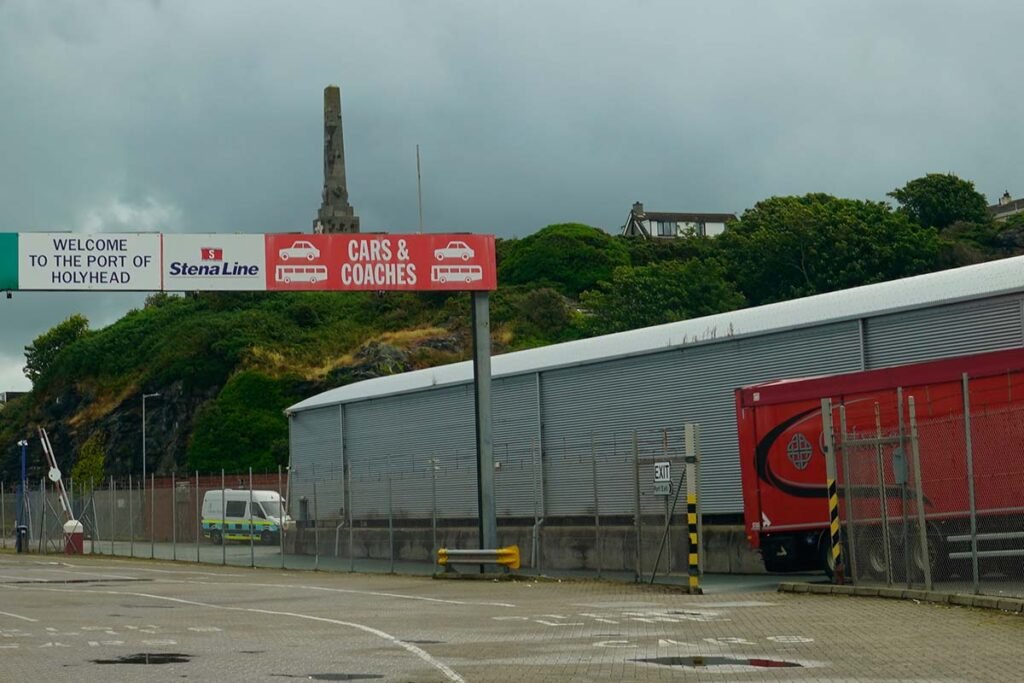 Stena Line lane in Holyhead port